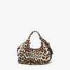 Mini Hobo Bag in Grained Leopard