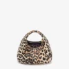 Mini Hobo Bag in Grained Leopard
