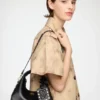 Mini Hobo Bag Studs in Black