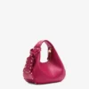 Mini Hobo Bag Studs in Red