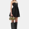 Olive Green Patent Small Bou Bag