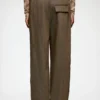 Pants in Brown Wool Melange
