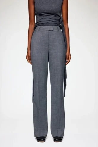 Pants in Grey Wool Melange