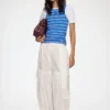 Pants in White Cotton