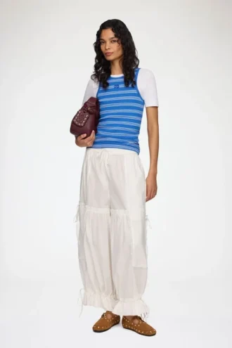 Pants in White Cotton