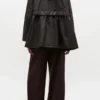 Peplum Wax Jacket in Green