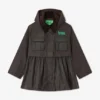 Peplum Wax Jacket in Green