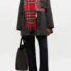 Peplum Wax Jacket in Tartan