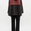 Peplum Wax Jacket in Tartan