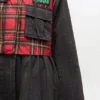 Peplum Wax Jacket in Tartan