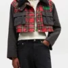 Peplum Wax Jacket in Tartan