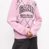 Pink Graphic Bow Sweater