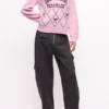 Pink Graphic Bow Sweater