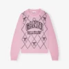 Pink Graphic Bow Sweater