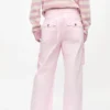 Pink Washed Cotton Twill Pants
