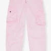 Pink Washed Cotton Twill Pants