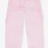 Pink Washed Cotton Twill Pants