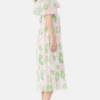 Pleated Georgette Midi Smock Dress