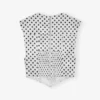 Polka-Dot Satin Corset Blouse