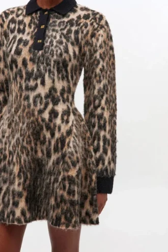 Polo Dress in Leopard