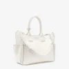 Posy Bag in White Ostrich
