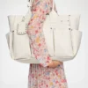 Posy Bag in White Ostrich