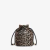 Printed Bou Bucket Pouch in Leopard