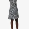 Printed Crepe Wrap Dress