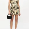 Printed Marl Mesh Corset Mini Dress