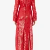 Red Sequins Maxi Dress