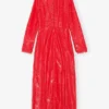 Red Sequins Maxi Dress