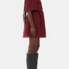 Red Sheer Tie String Wrap Dress