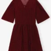 Red Sheer Tie String Wrap Dress