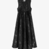 Satin Cloque Long Dress