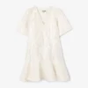Satin Cloque Mini Dress