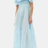 Seersucker Check Smock Maxi Dress