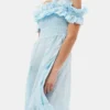 Seersucker Check Smock Maxi Dress