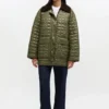Shiny Quilt Midi Jacket