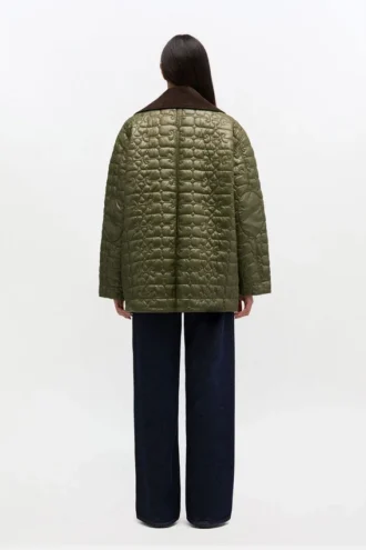 Shiny Quilt Midi Jacket