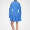 Shirt Dress in Blue Cotton