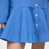 Shirt Dress in Blue Cotton