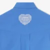 Shirt Dress in Blue Cotton