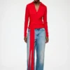 Shirt in Red Marl Mesh