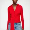 Shirt in Red Marl Mesh