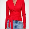 Shirt in Red Marl Mesh