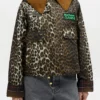 Short Wax Jacket in Leopard