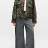 Short Wax Jacket in Leopard
