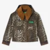 Short Wax Jacket in Leopard