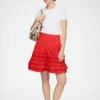 Skirt in Red Cotton