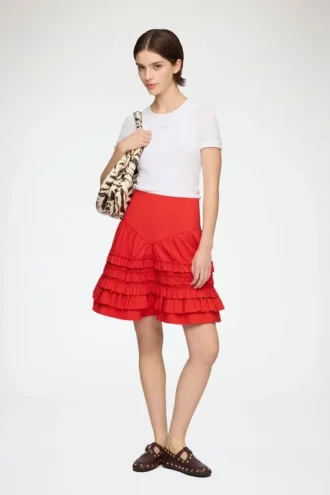 Skirt in Red Cotton